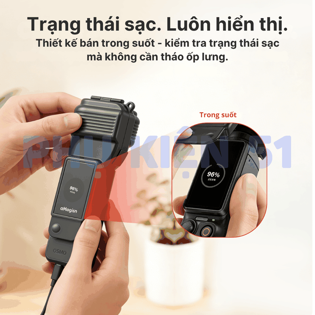 Vỏ bảo vệ aMagisn bảo vệ gimbal DJI Pocket 4 tránh rung lắc va đập