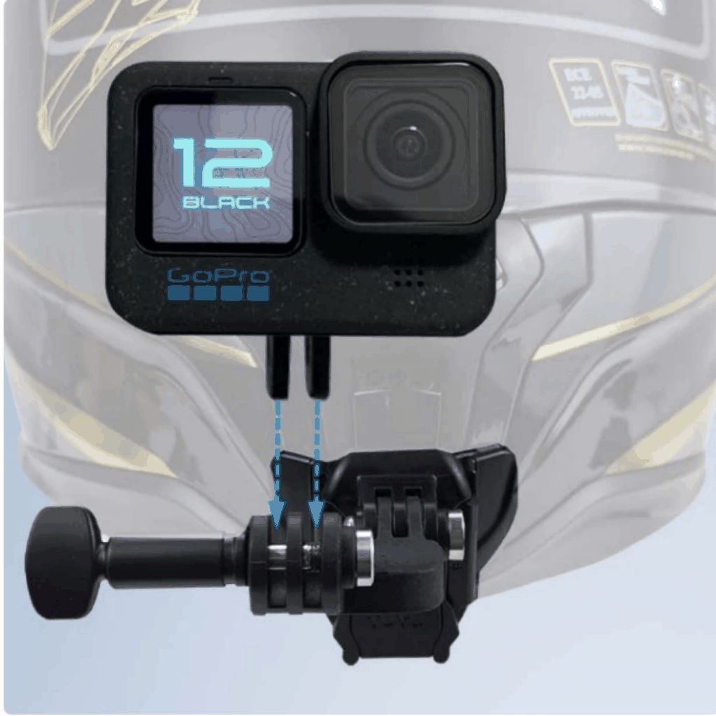 Ngàm gắn Actioncam giúp góc quay chính giữa nón khung hình đẹp TUYU