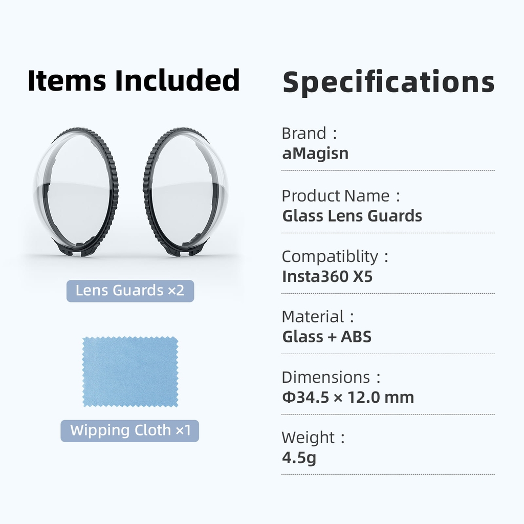 Lens bảo vệ aMagisn Insta360 X5 Standard bảo vệ camera tránh trầy xước
