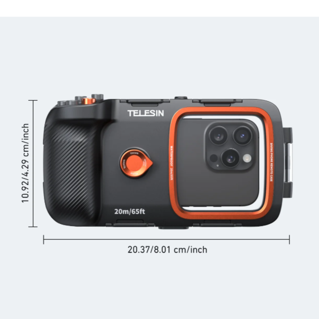 TELESIN Underwater Diving Phone Case - Khung chống nước cho điện thoại chụp hình bảo vệ máy độ sâu lên đến 20m