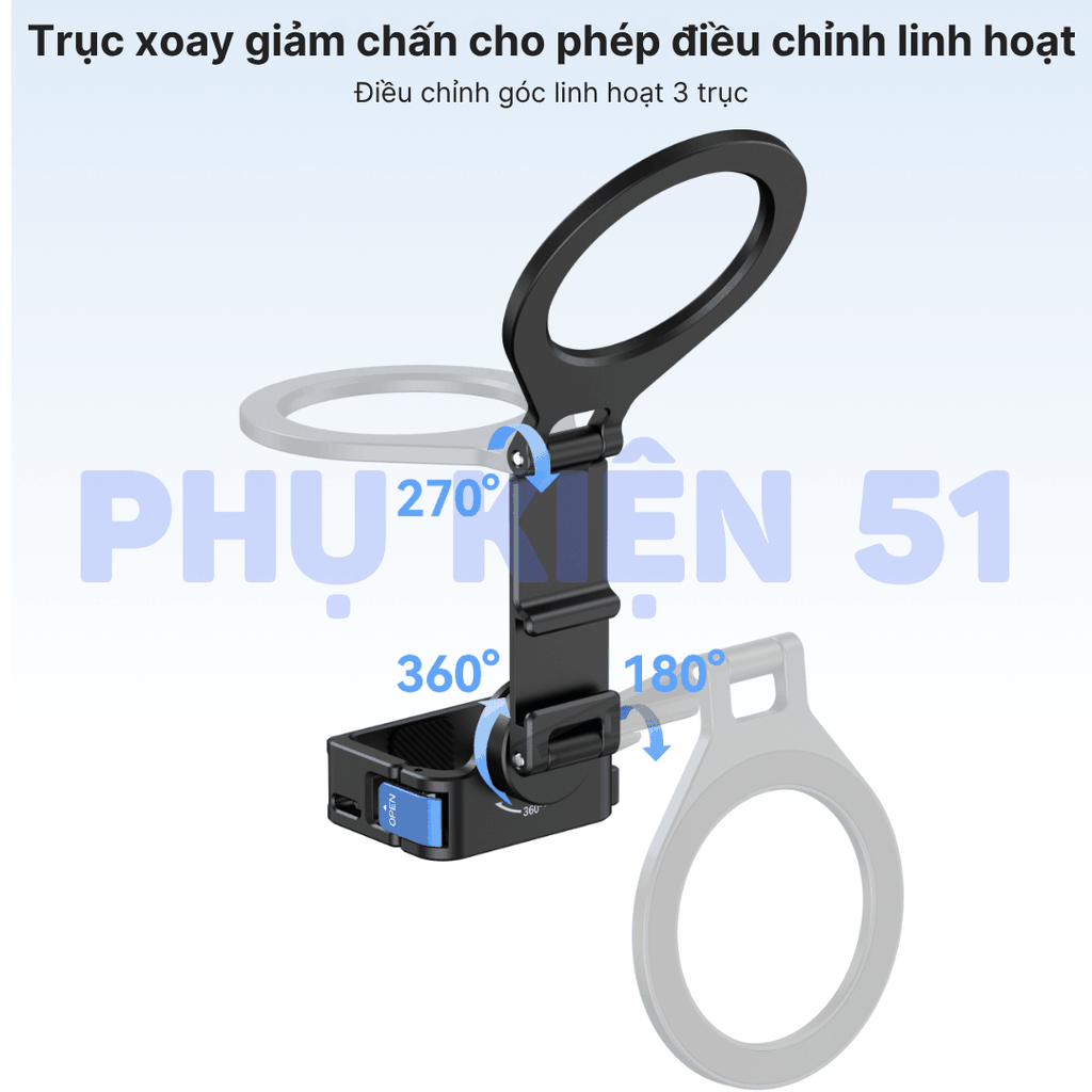Giá đỡ Magsafe cho Pocket 3 4 4P giúp gắn điện thoại hít nam châm