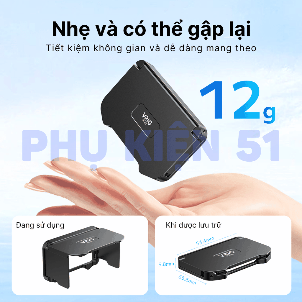 Nắp che nắng Vrig cho Insta360 Luna giúp nhìn rõ màn hình bảo vệ