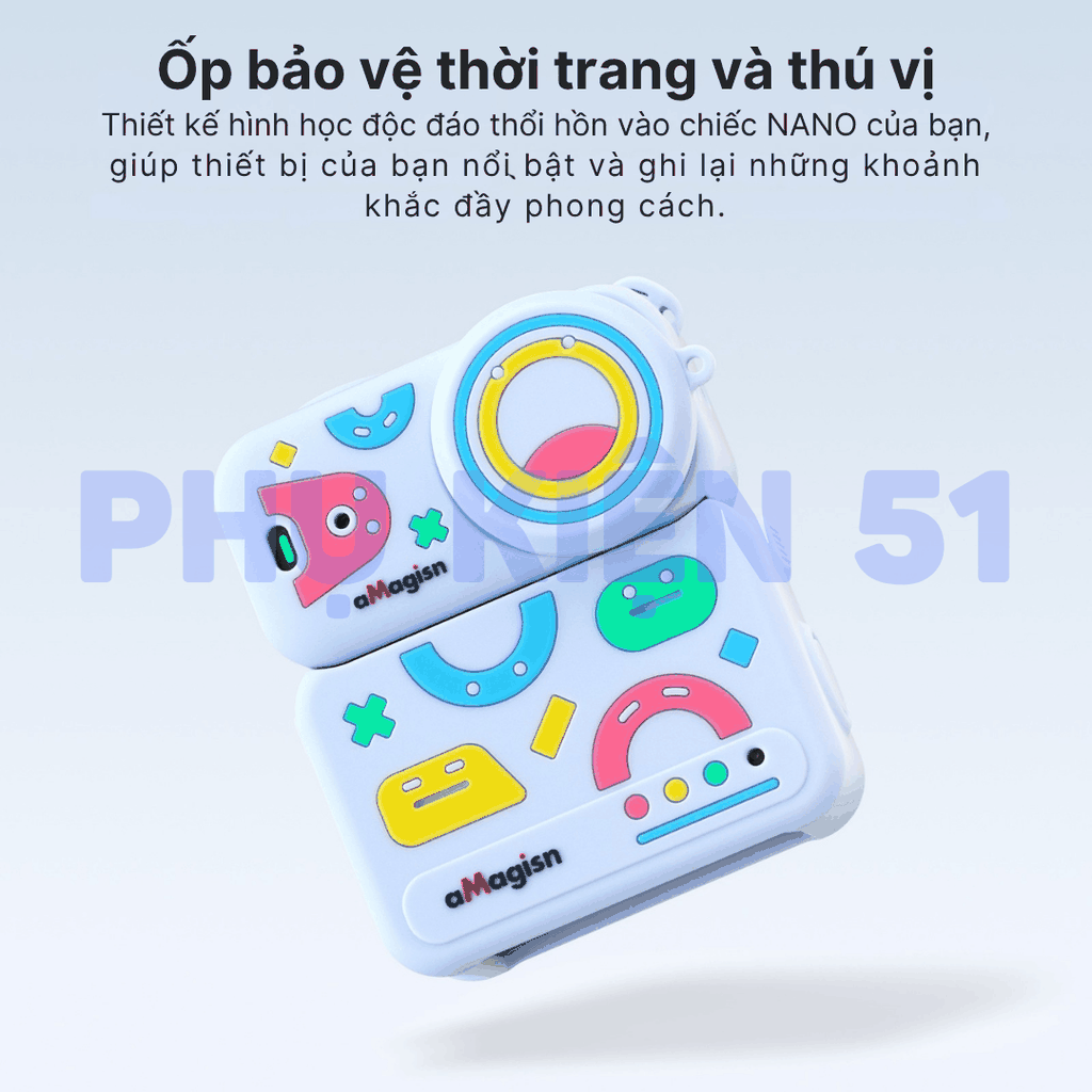 Silicon aMagisn cho DJI Nano bảo vệ camera màn hình màu sắc vui nhộn