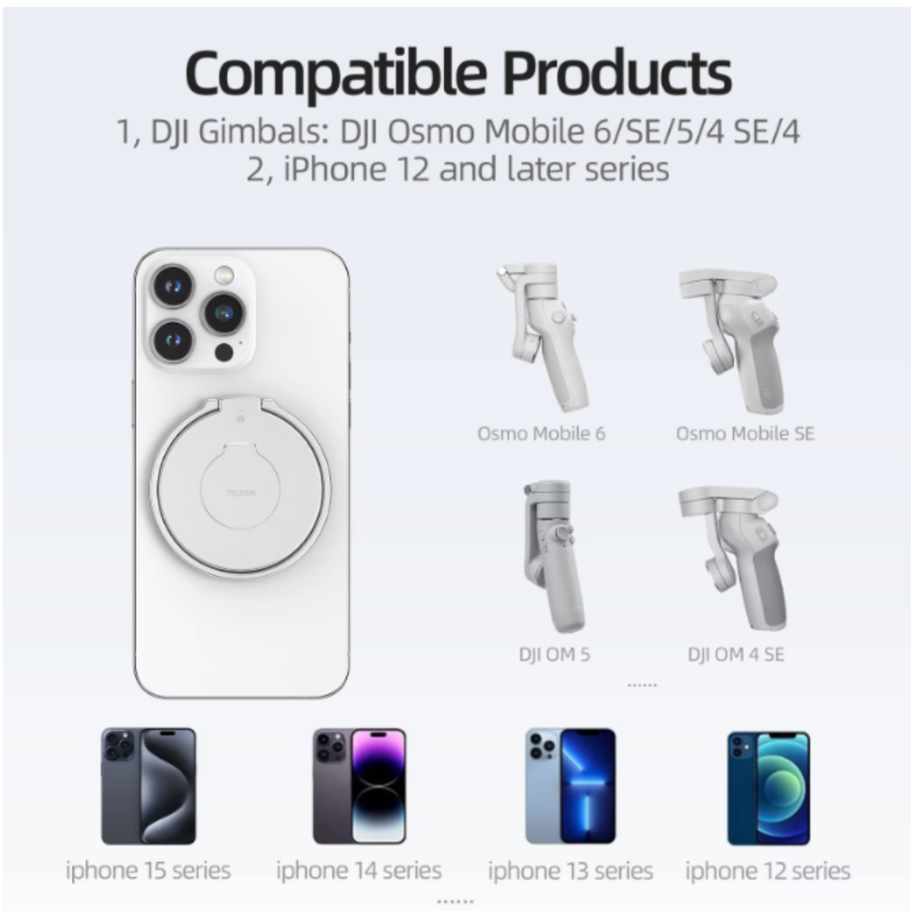 Đế Magsafe Telesin điện thoại cho Gimbal Osmo 6 5 4 SE tiện lợi dễ sử dụng