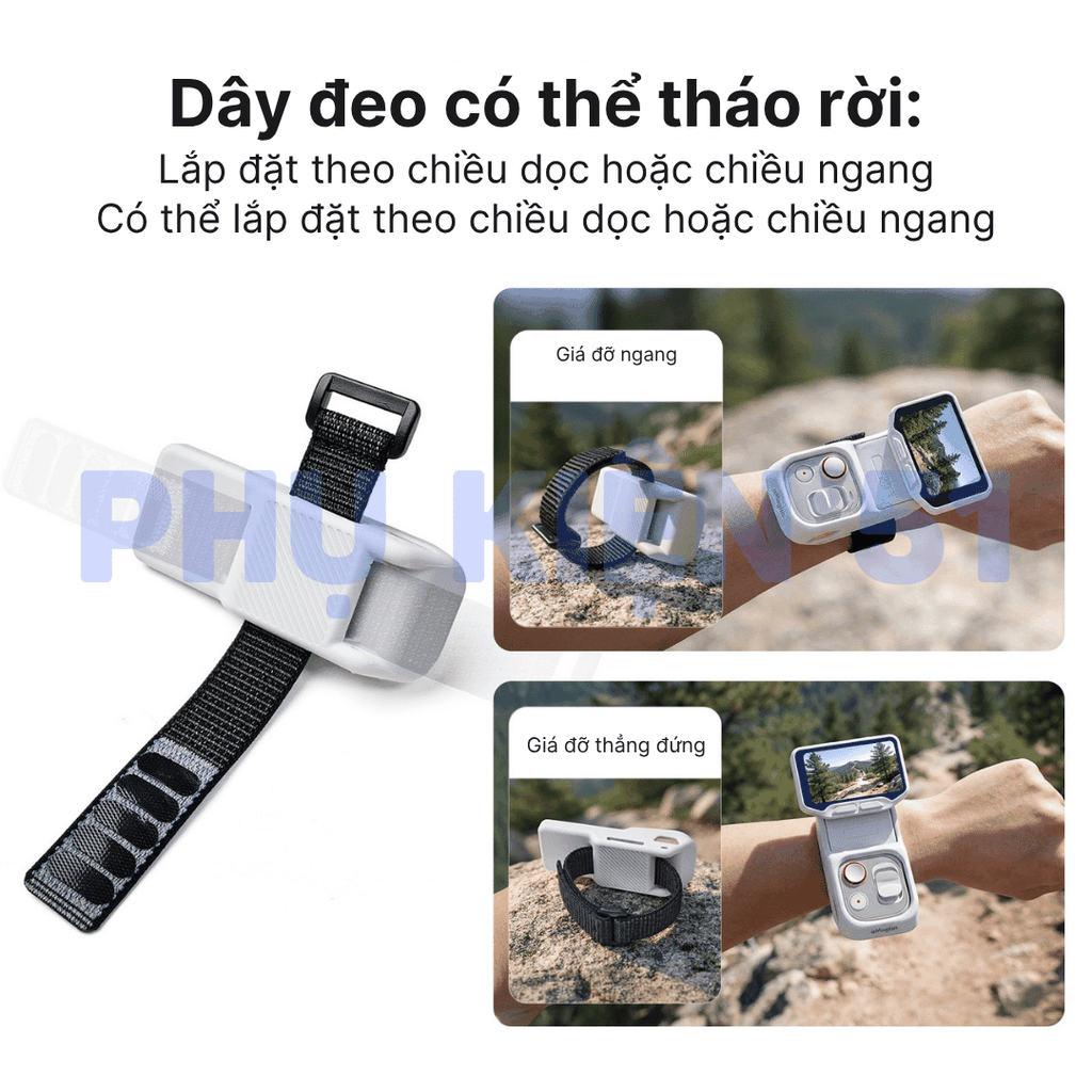 Dây đeo aMagisn cho Remote Insta360 Luna cố định giúp coi video trực tiếp