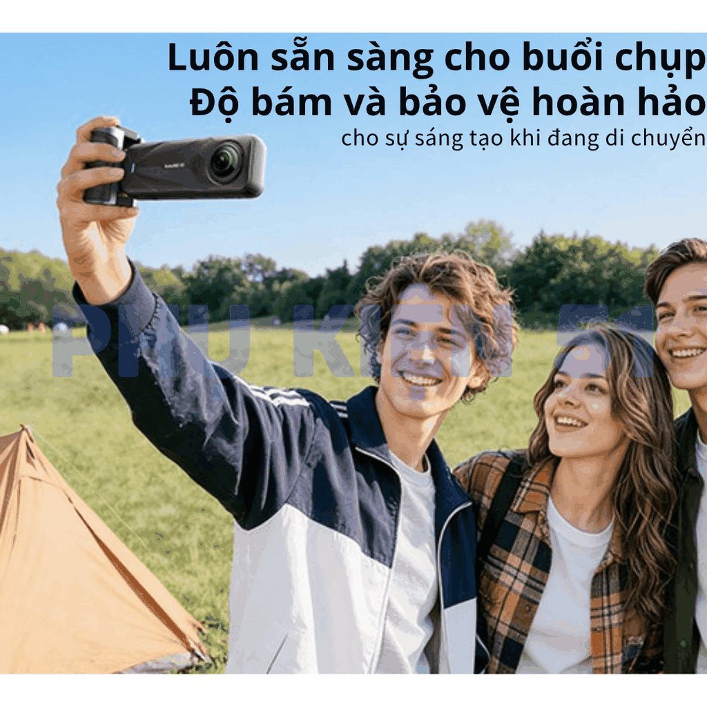 Báng tay cầm cho Insta360 X5 X4 Air tích hợp Remote chụp ảnh đường phố