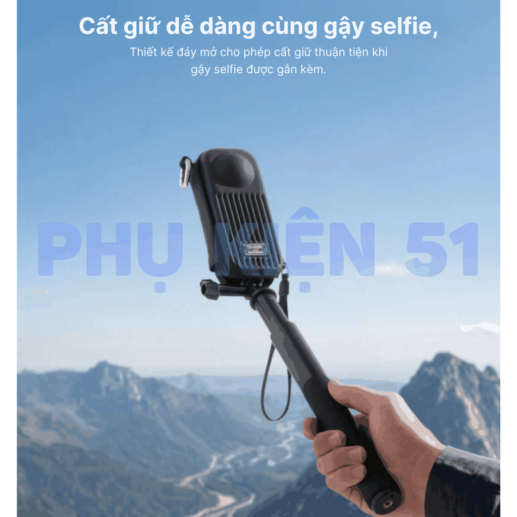 Túi Mini Telesin cao cấp Insta360 X4 X5 bảo vệ camera kháng nước