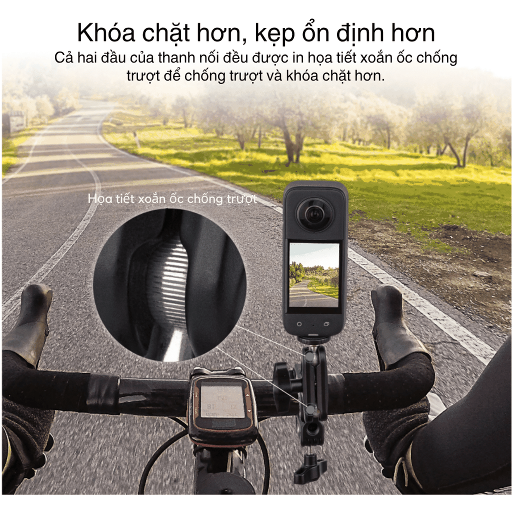 Kẹp càng cua kim loại Telesin gắn Actioncam máy ảnh đèn flash cố định chắc chắn