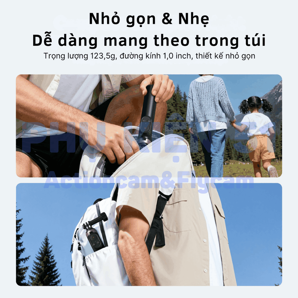 Tripod Telesin kiêm remote DJI Action 4 5 6 , Gopro 9 - 13 Black , điện thoại kéo dài 60cm