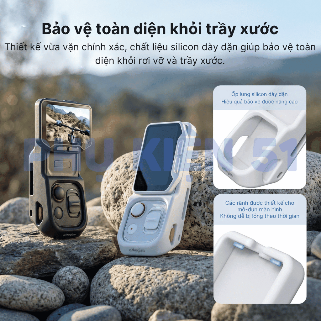 Dây đeo aMagisn cho Remote Insta360 Luna cố định giúp coi video trực tiếp