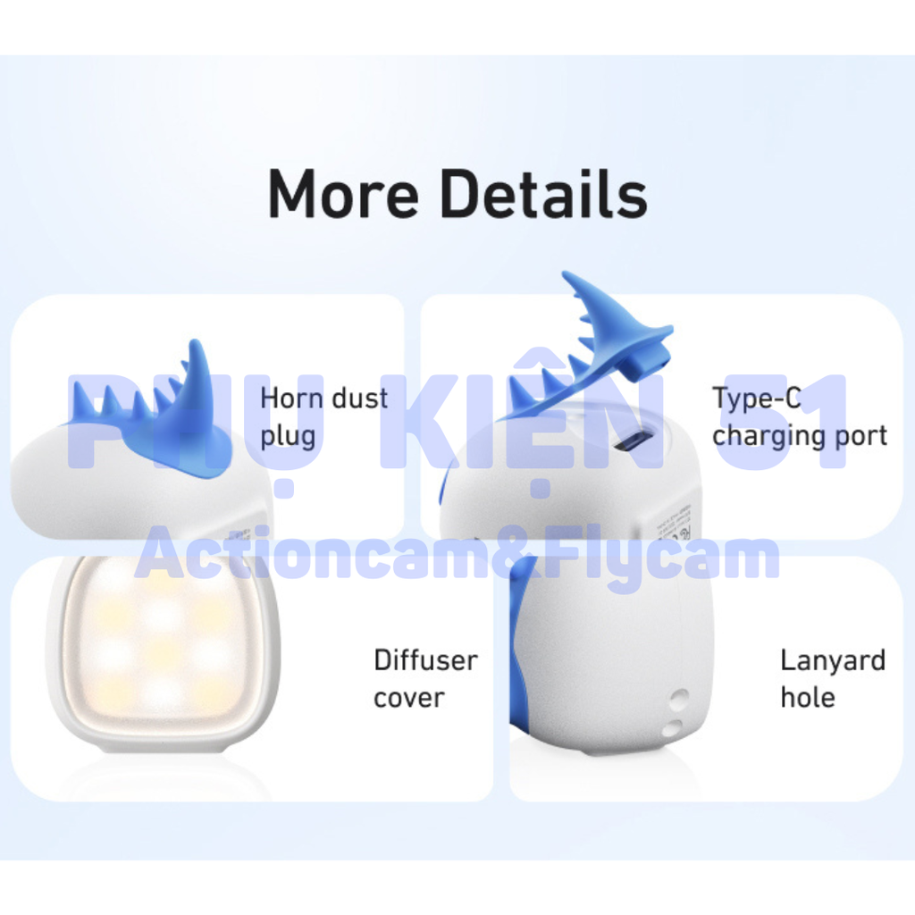 Đèn Telesin Pocket 3 trợ sáng nhỏ gọn hít nam châm thao tác nhanh tiện lợi S5-BGD-13
