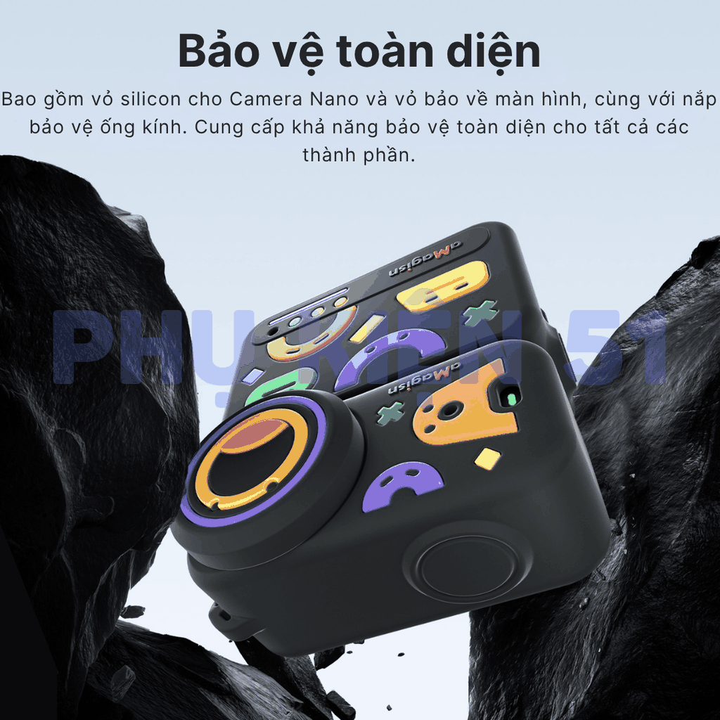 Silicon aMagisn cho DJI Nano bảo vệ camera màn hình màu sắc vui nhộn