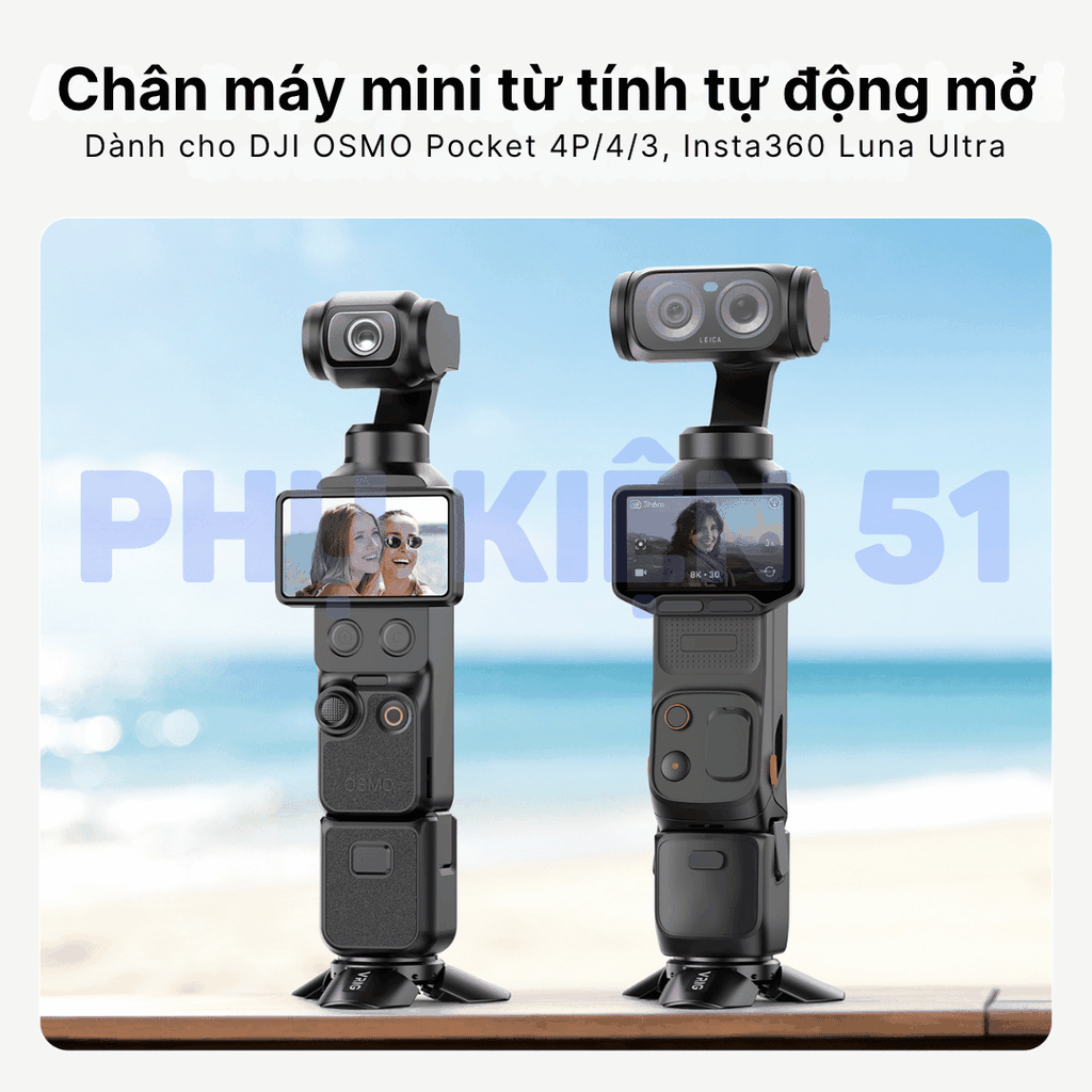 Chân đế Vrig gấp gọn Pocket 3 4 Luna siêu tiện lợi hít nam châm