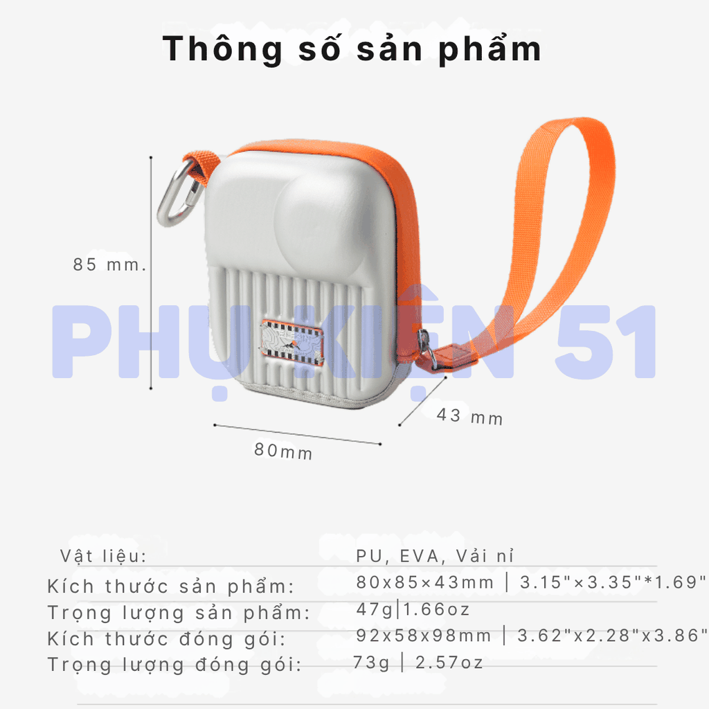 Túi Telesin cao cấp đựng Osmo Nano bảo vệ camera chống sốc