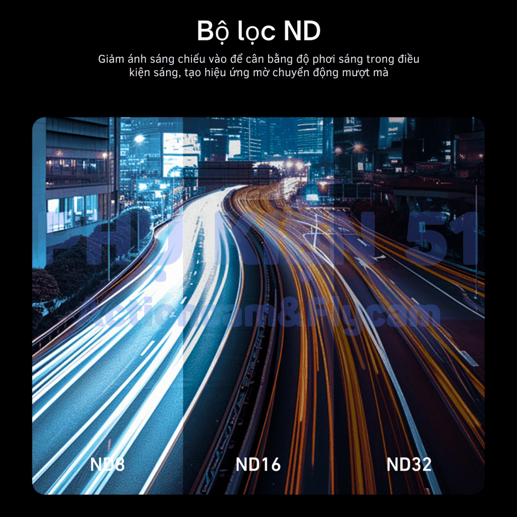 Bộ lọc Telesin CPL UV VND 2-32 cho Action 6 chuyên nghiệp có thể điều chỉnh ND