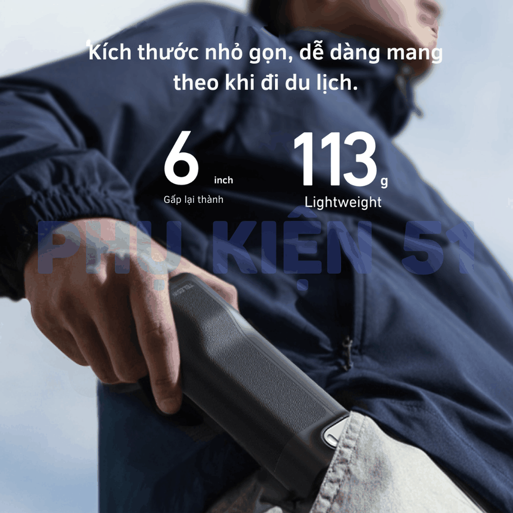 Tay cầm Telesin gấp gọn cho Insta360 X4 X5 bảo vệ máy , thao tác nhanh bỏ túi bỏ balo