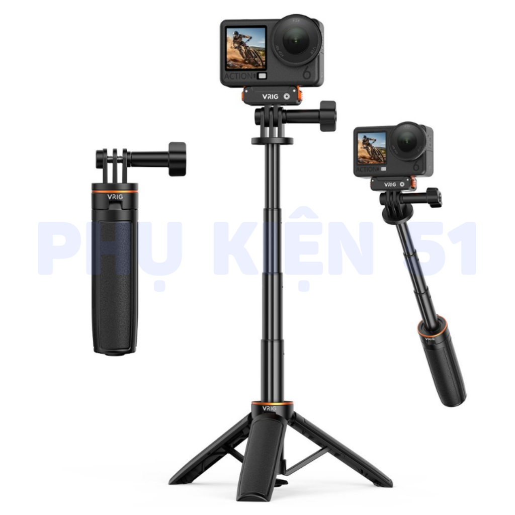 Tripod Mini Vrig TP 35  tự bung chân kéo dài 30cm siêu nhỏ gọn tiện lợi