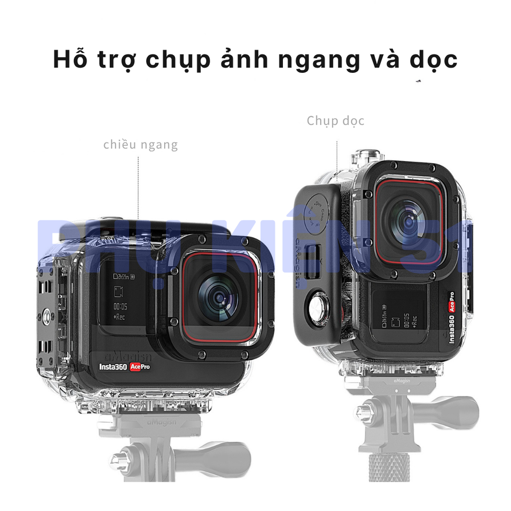 Khung Vỏ chống nước aMagisn cho Insta360 Ace Pro 2 độ sâu 50m