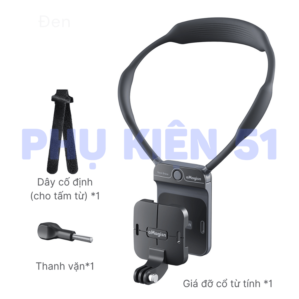 Vòng đeo cổ aMagisn từ tính cho Actioncam giấu ẩn trong áo hít mạnh mẽ