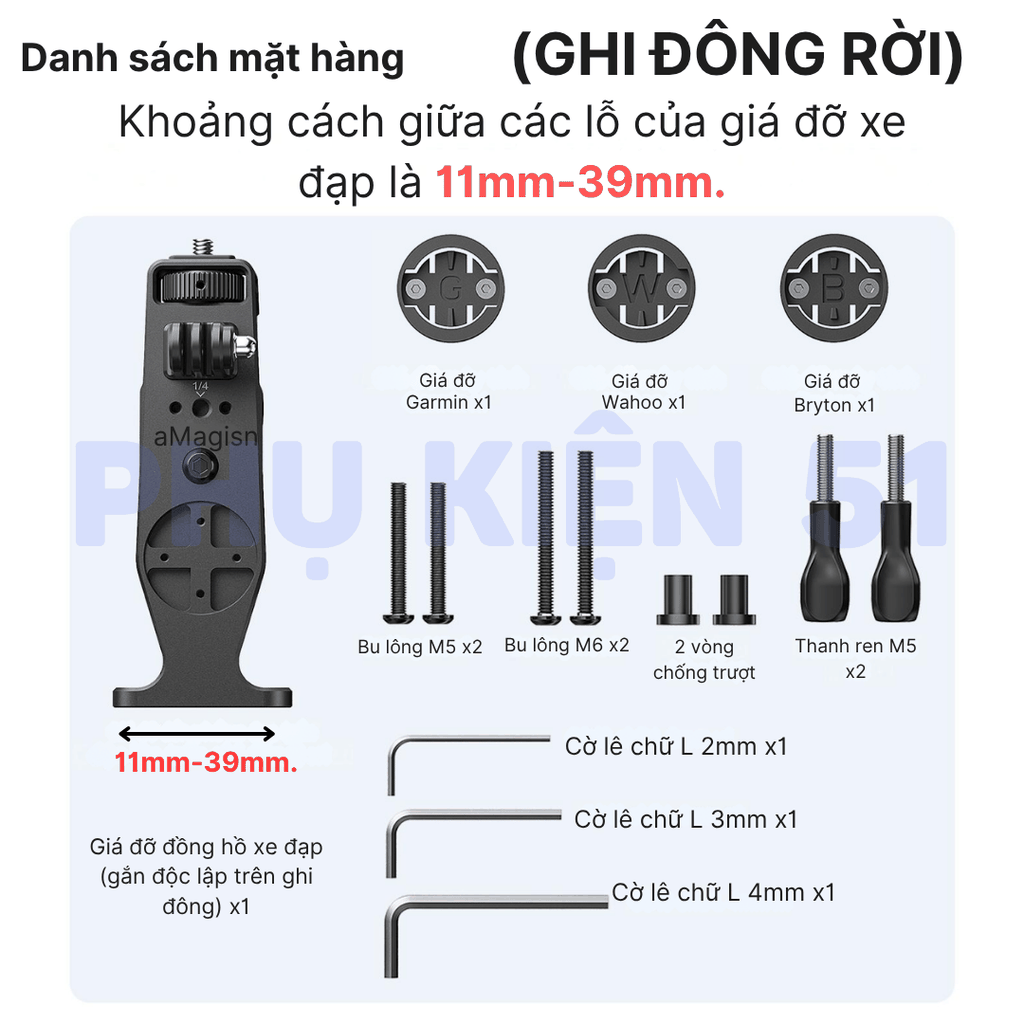Pát xe đạp aMagisn giúp gắn Actioncam lên ghi đông xe chắc chắn