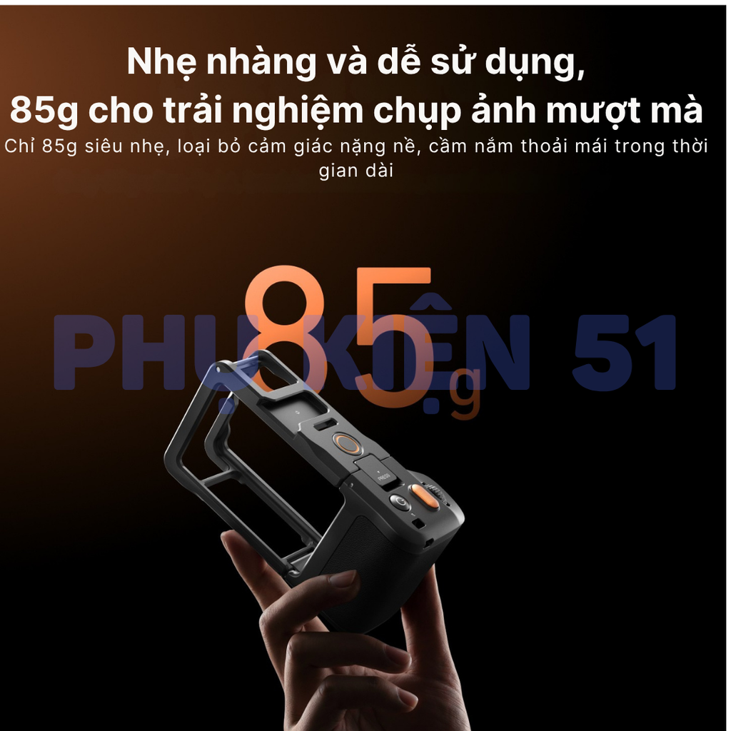 Báng tay cầm Telesin Bluetooth Action 6 chụp hình đường phố chụp hình từ xa