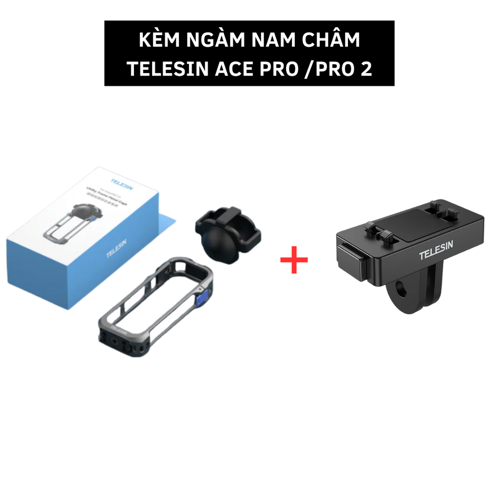 Khung Nhôm Telesin cho Insta360 X5 bảo vệ lens máy toàn diện chắc chắn