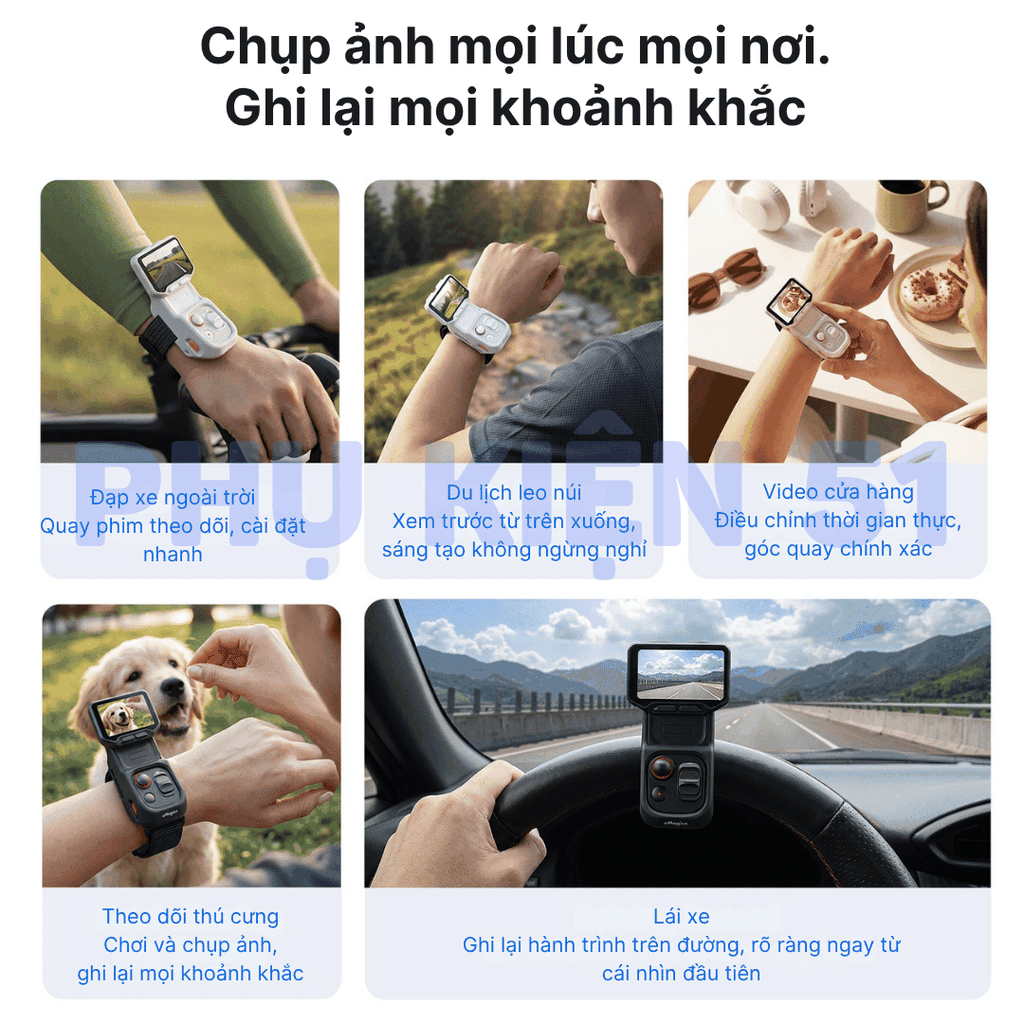 Dây đeo aMagisn cho Remote Insta360 Luna cố định giúp coi video trực tiếp