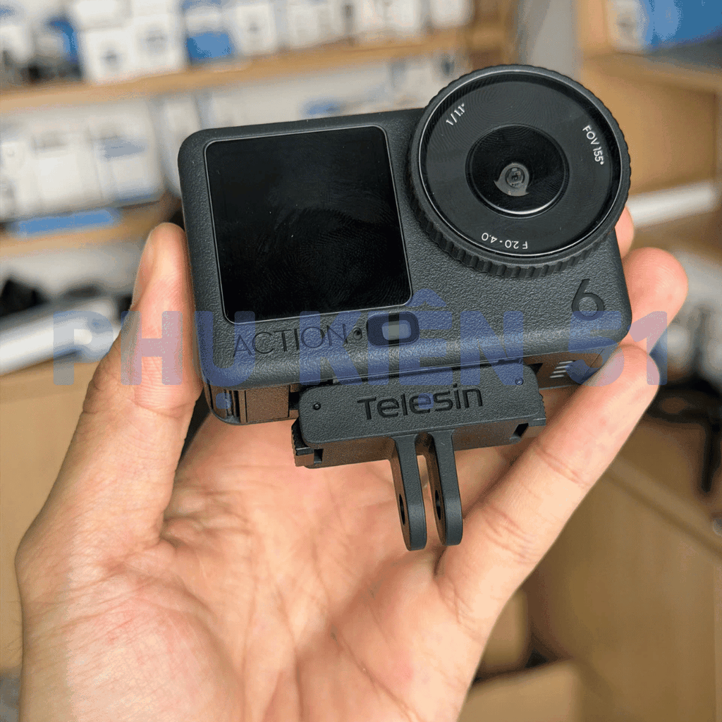 Ngàm nam châm Telesin Action 6 Nano giúp gắn nhiều phụ kiện