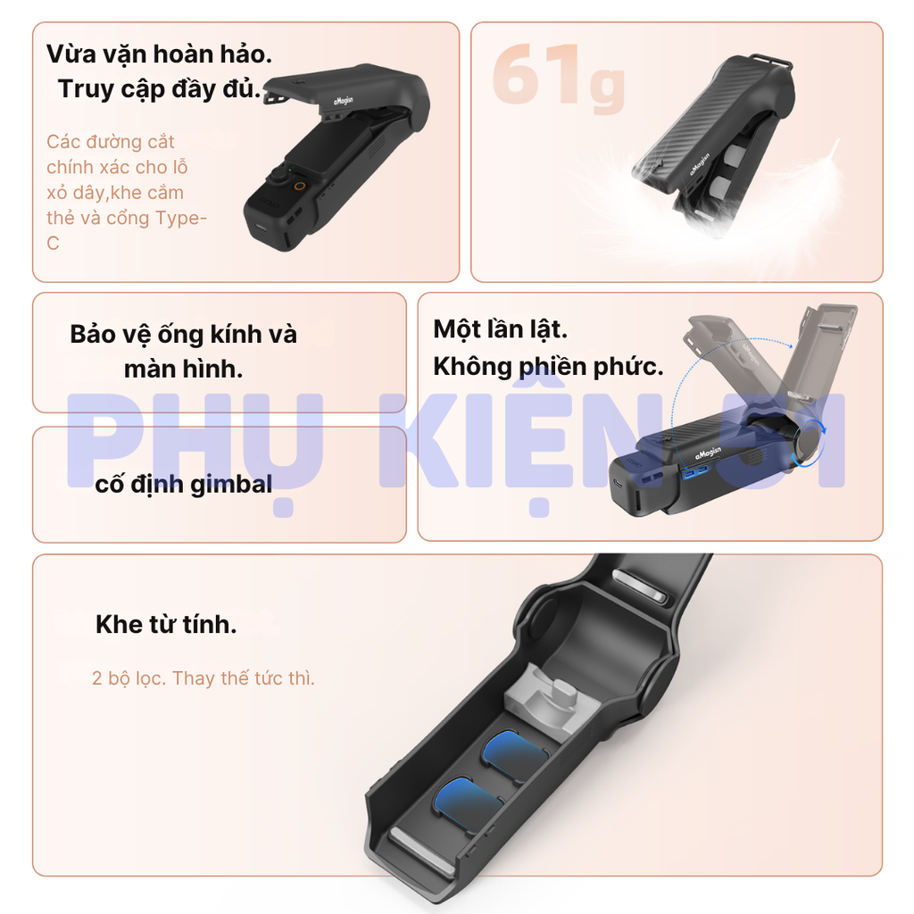 Ốp aMagisn bảo vệ Pocket 4 tránh va đập bảo vệ cụm gimbal