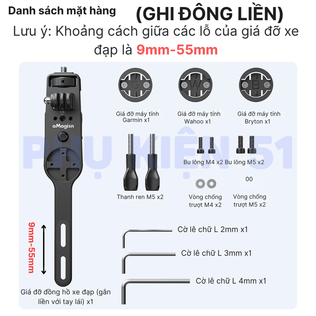 Pát xe đạp aMagisn giúp gắn Actioncam lên ghi đông xe chắc chắn