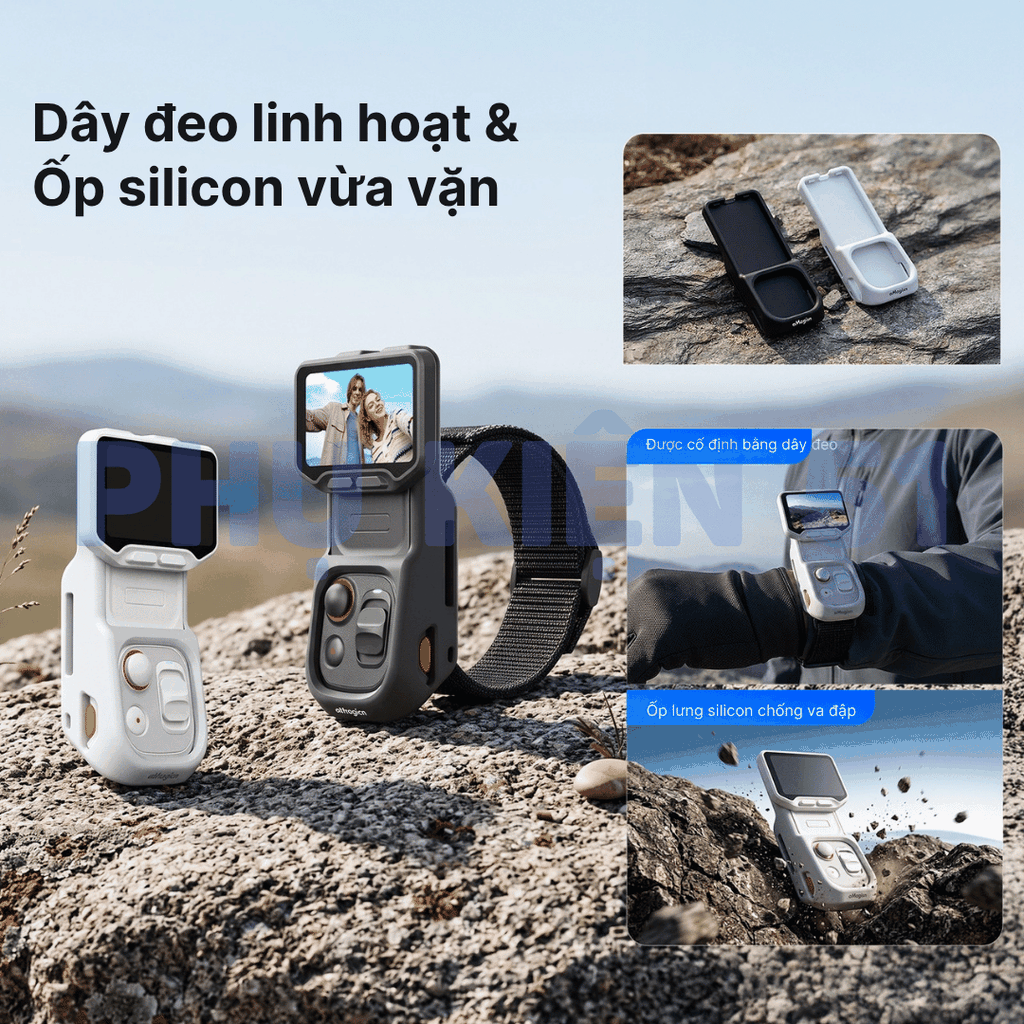 Dây đeo aMagisn cho Remote Insta360 Luna cố định giúp coi video trực tiếp