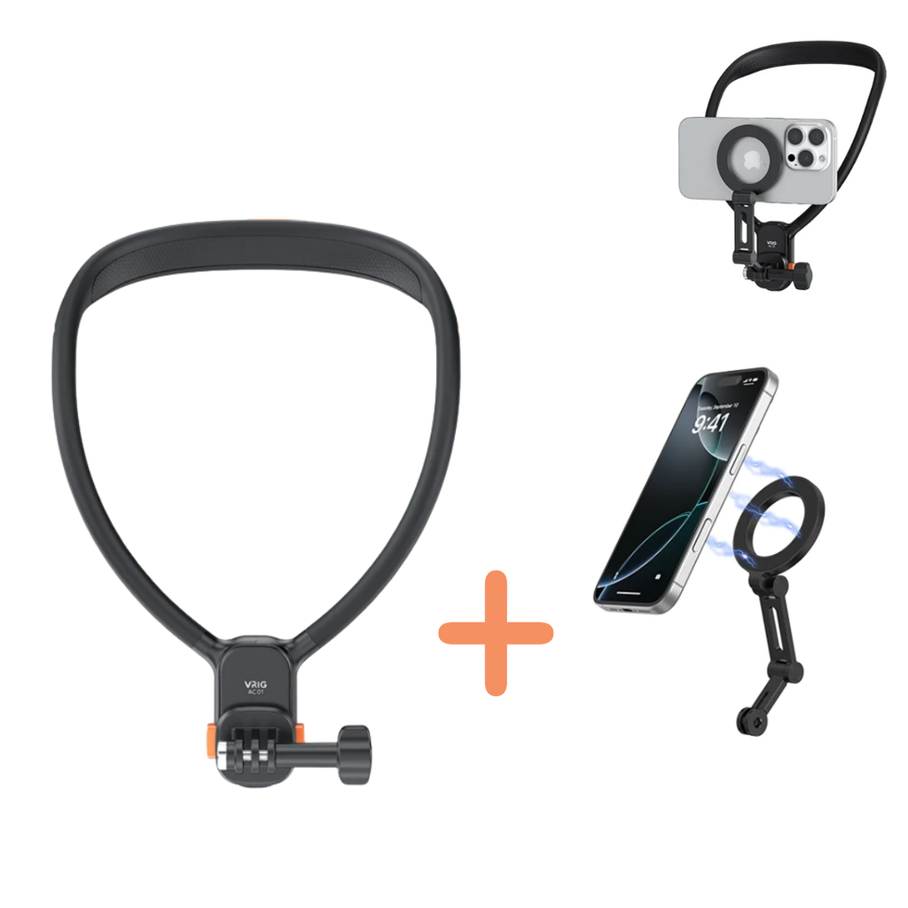 Vòng đeo cổ Vrig Ac 01 gắn Actioncam điện thoại thao tác nhanh chóng