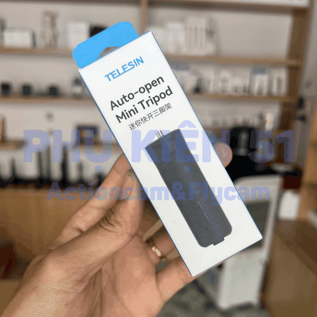 Tripod mini Telesin mở tự động gắn đế Pocket Actioncam để bàn S3-EAK-06
