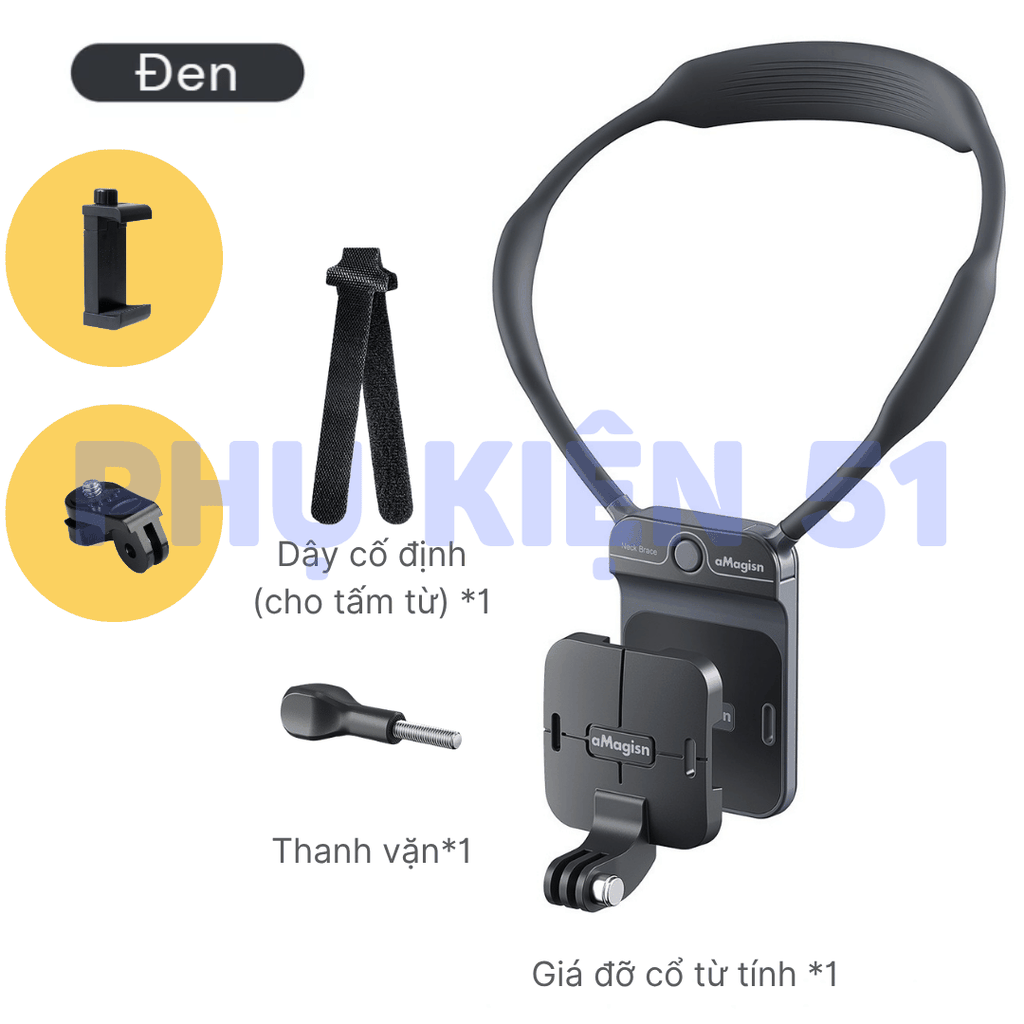 Vòng đeo cổ aMagisn từ tính cho Actioncam giấu ẩn trong áo hít mạnh mẽ
