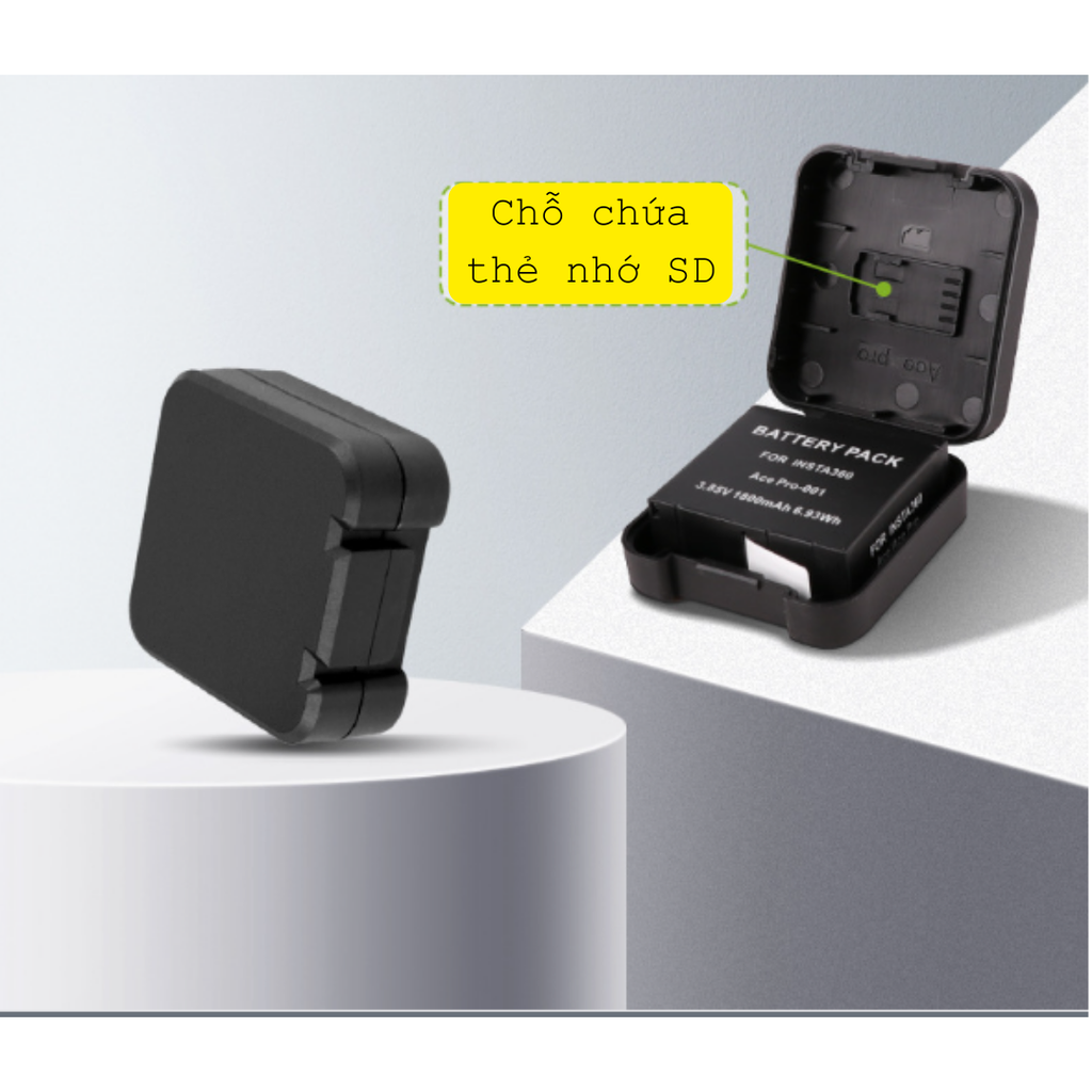 Dock sạc và Pin Insta360 Ace Ace Pro dung lượng cao thay thế pin theo máy