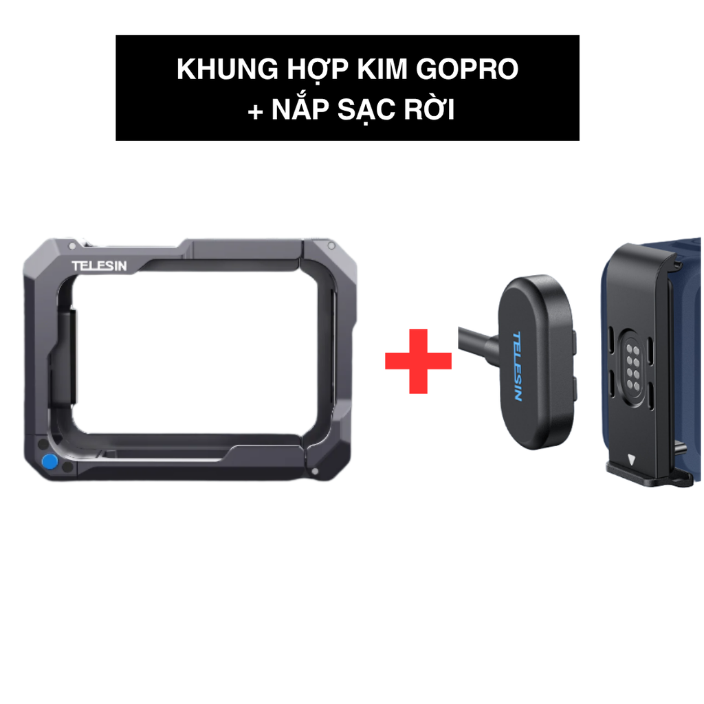 Khung hợp kim nhôm Gopro 13 12 11 10 9 Black nâng cấp tích hợp nhiều phụ kiện