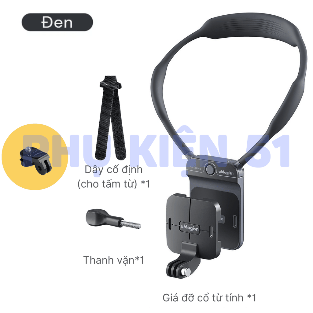 Vòng đeo cổ aMagisn từ tính cho Actioncam giấu ẩn trong áo hít mạnh mẽ