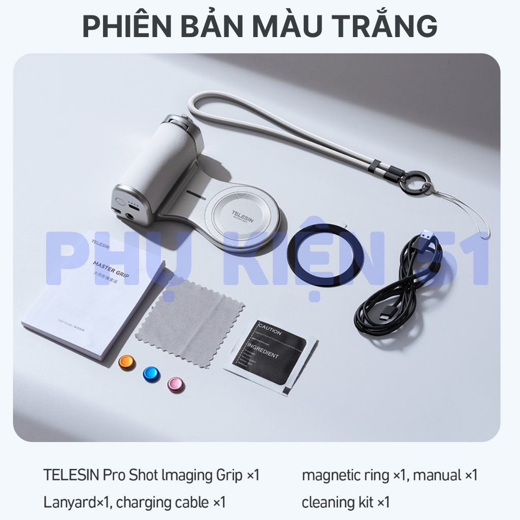 Telesin Pro Shot Imaging Grip Iphone Iphone 12 -17 Series hợp kim nhôm cao cấp