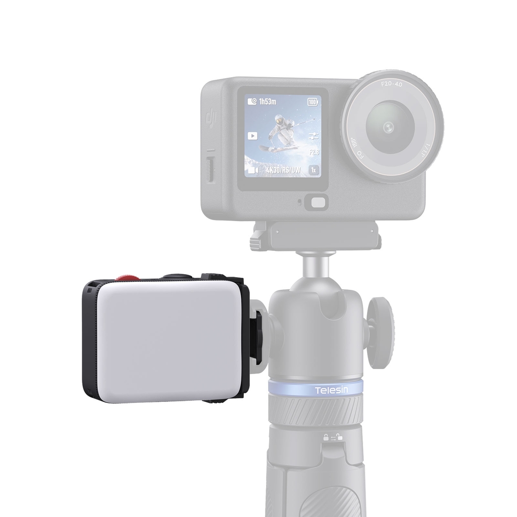 Đèn trợ sáng TELESIN cho DJI Action 6 / Nano kèm chân Cold Shoe hỗ trợ nhiều phụ kiện