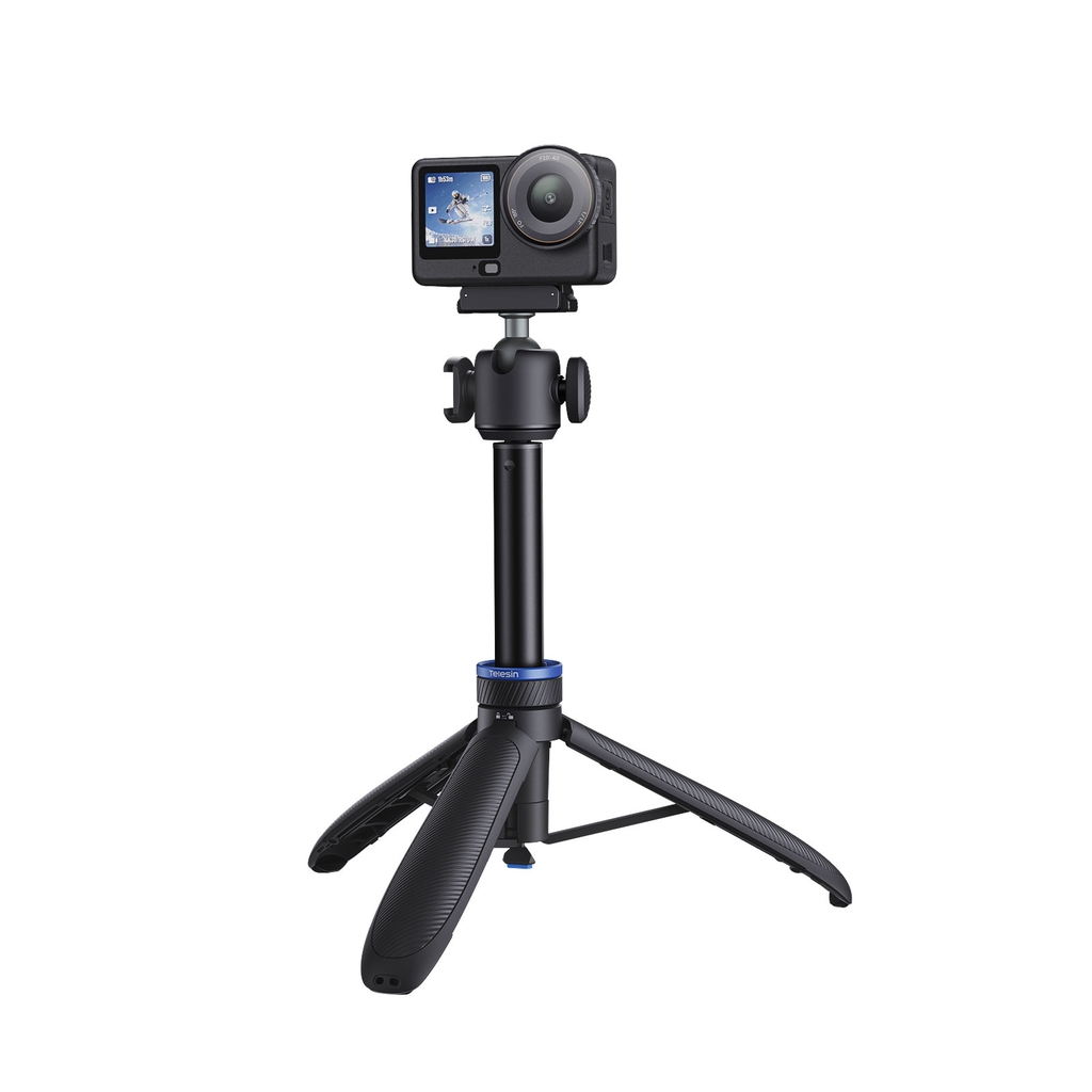 Tripod Telesin tích hợp ngàm Action 6 Nano tự bung chân kéo dài 65cm