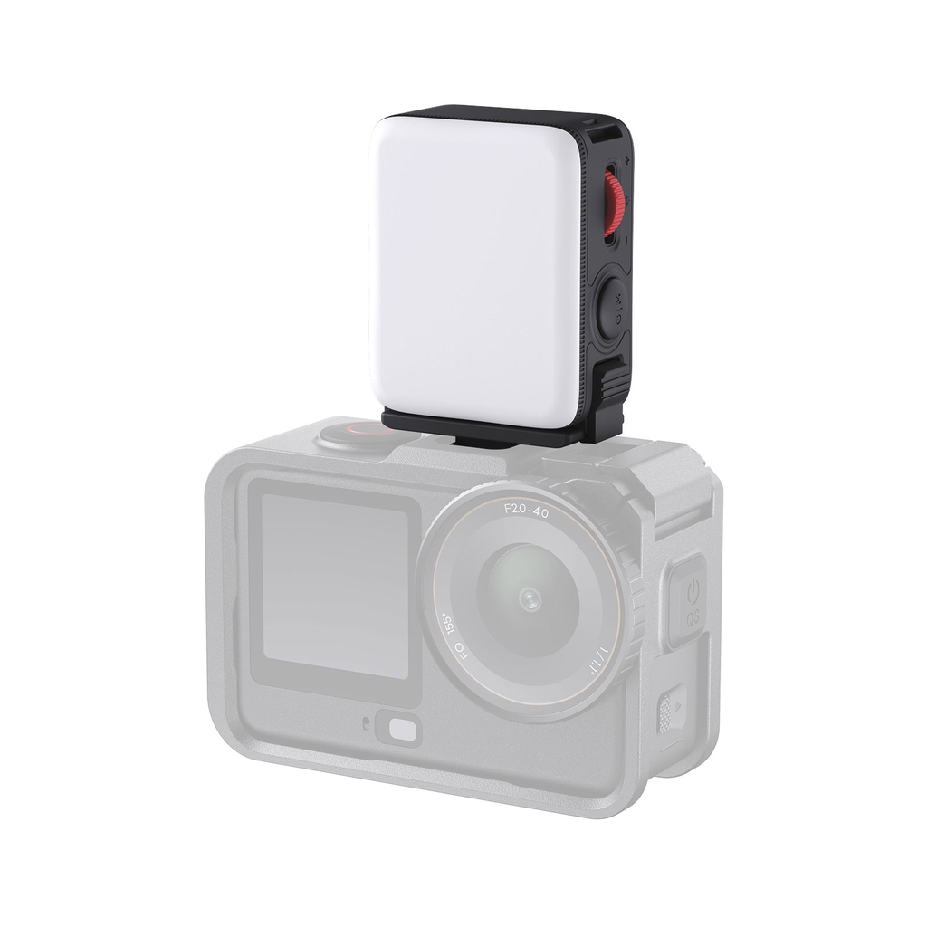 Đèn trợ sáng TELESIN cho DJI Action 6 / Nano kèm chân Cold Shoe hỗ trợ nhiều phụ kiện