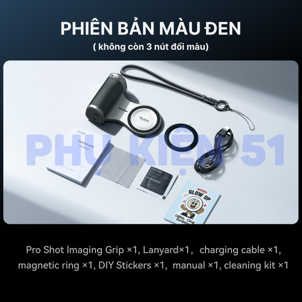 Telesin Pro Shot Imaging Grip Iphone Iphone 12 -17 Series hợp kim nhôm cao cấp