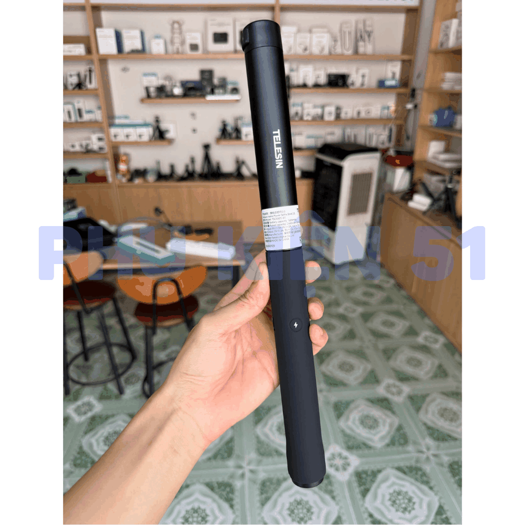 Gậy sạc Telesin 2.0 dự phòng Actioncam Insta360 Gopro 5000mah kéo dài thời gian sử dụng