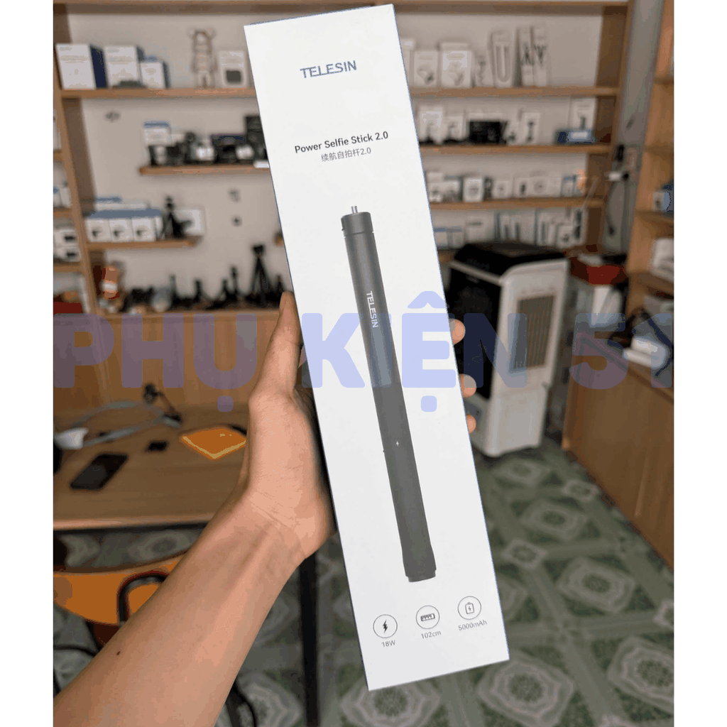 Gậy sạc Telesin 2.0 dự phòng Actioncam Insta360 Gopro 5000mah kéo dài thời gian sử dụng