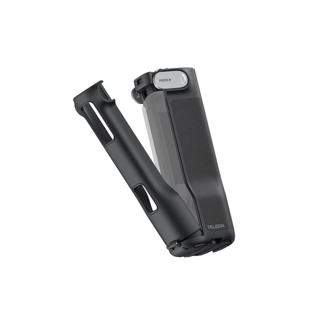 Tay cầm Telesin gấp gọn cho Insta360 X4 X5 bảo vệ máy , thao tác nhanh bỏ túi bỏ balo