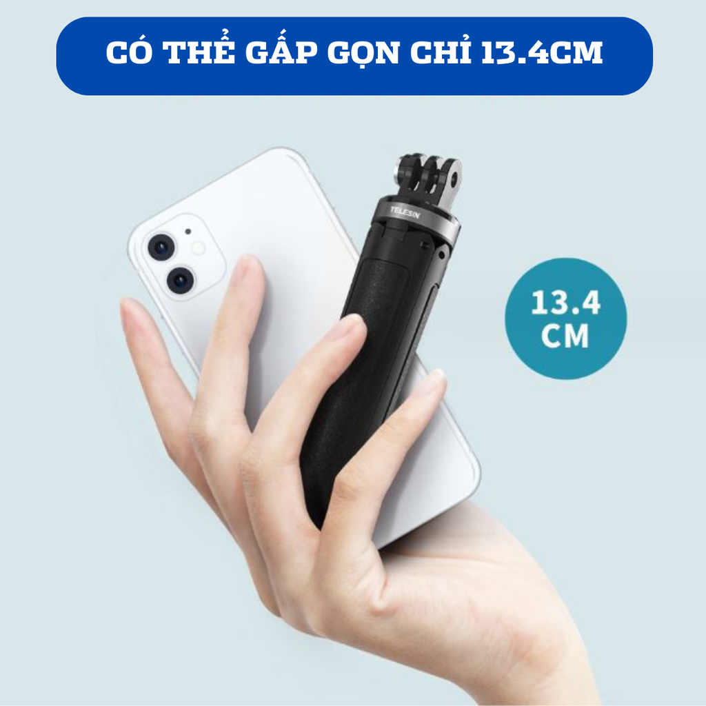 Tripod Telesin dành cho Actioncam nhỏ gọn kéo dài 25cm