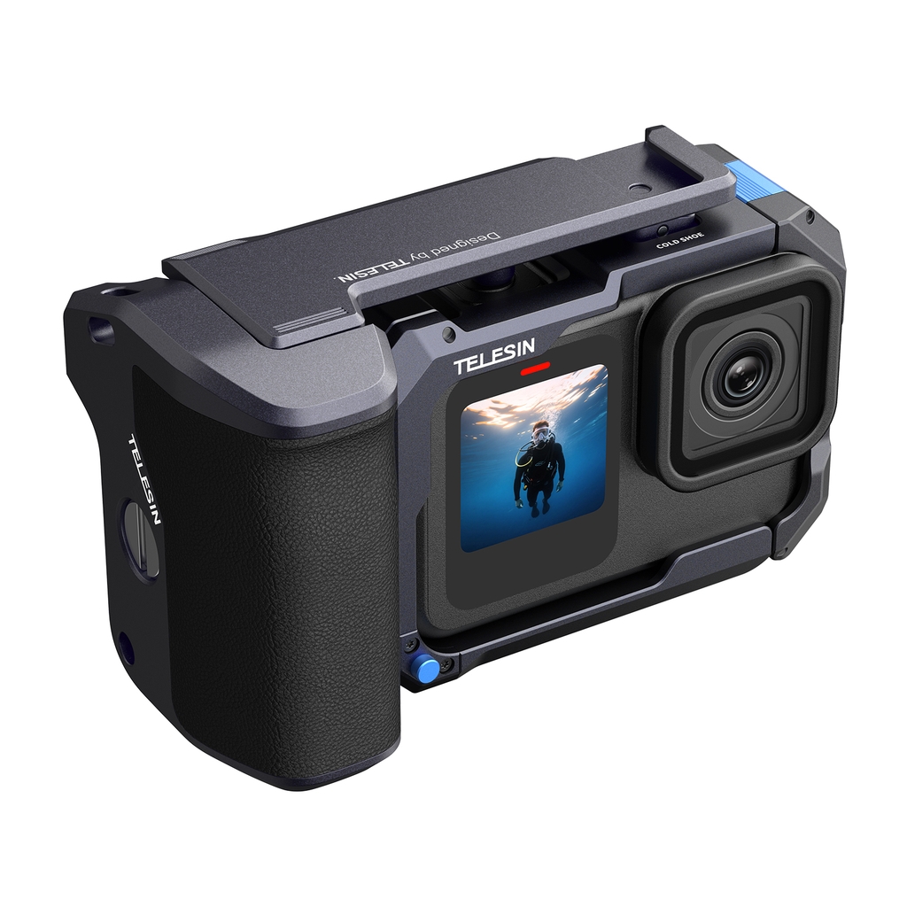 StreetGrip Kit TELESIN GOPRO 9 10 11 12 13 BLACK - Tay cầm hỗ trợ chụp hình đường phố nghệ thuật