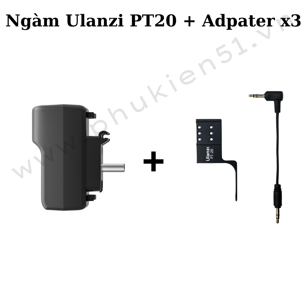 Ngàm Cold Shoe PT-20 Tàng Hình Kèm Adapter Insta360 One X2 X3 X4 chuyên dụng cho Mic Rode Wireless go Mic