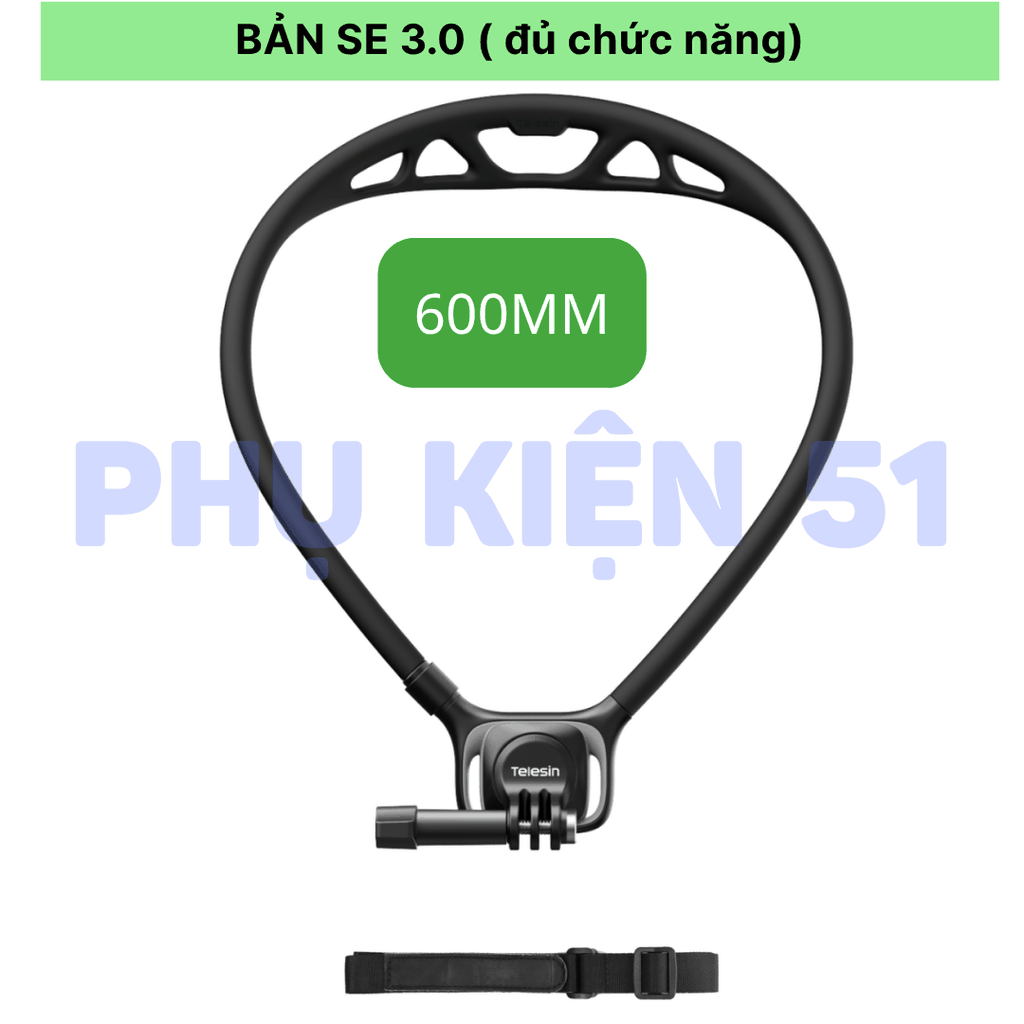 Vòng đeo cổ Telesin SE 3.0 gắn Actioncam Điện Thoại Pocket giảm đau cổ quay POV