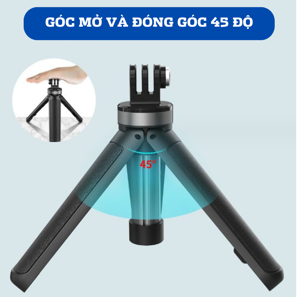 Tripod Telesin dành cho Actioncam nhỏ gọn kéo dài 25cm